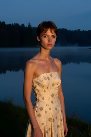 Priest Solar System-Printed Mini Dress