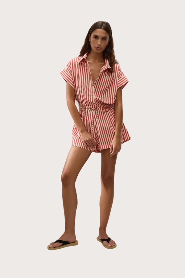 Zion Playsuit in Dusty Tomato