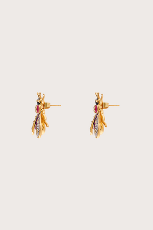 Vespa Happi Amethyst Granate Stud Earrings