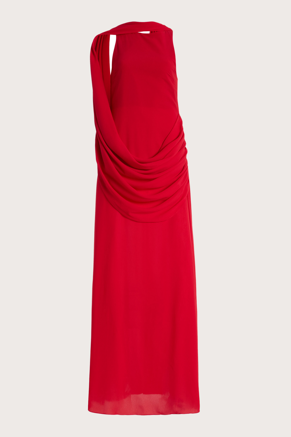 Gigi Chiffon Dress in Red