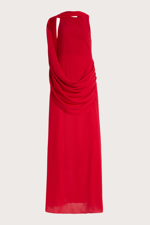 Gigi Chiffon Dress in Red