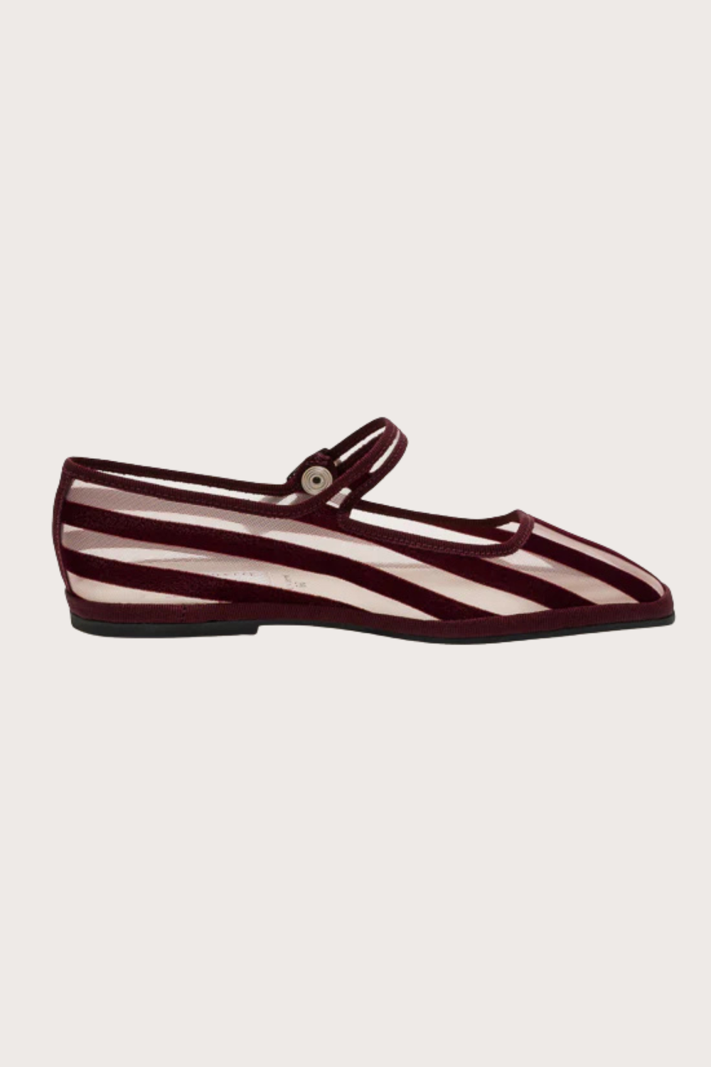 Bambinetta Stripes Burgundy Fishnet & Velvet