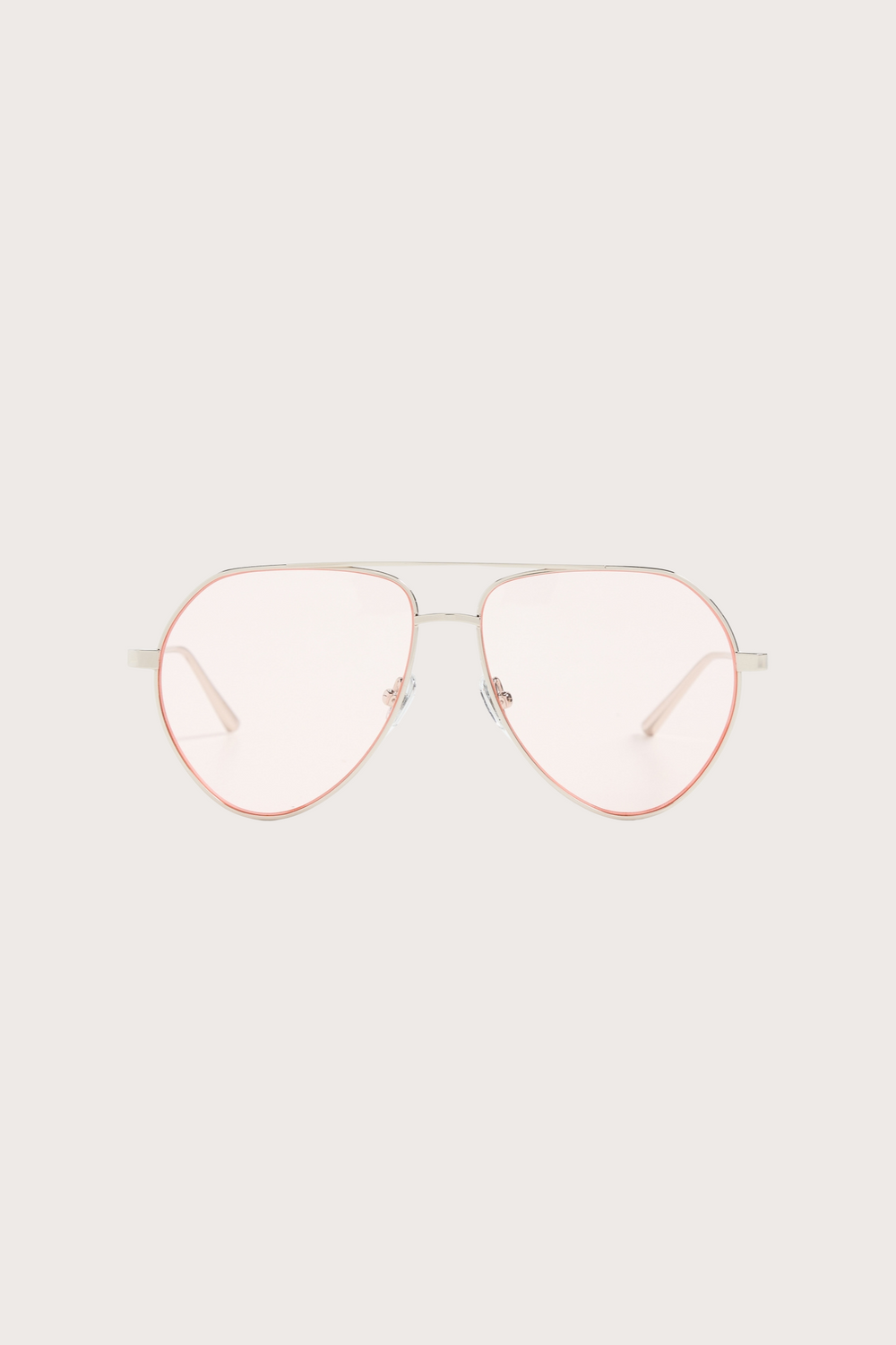 Sam in Silver Metal Pink Lens