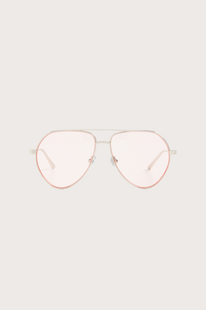 Sam in Silver Metal Pink Lens