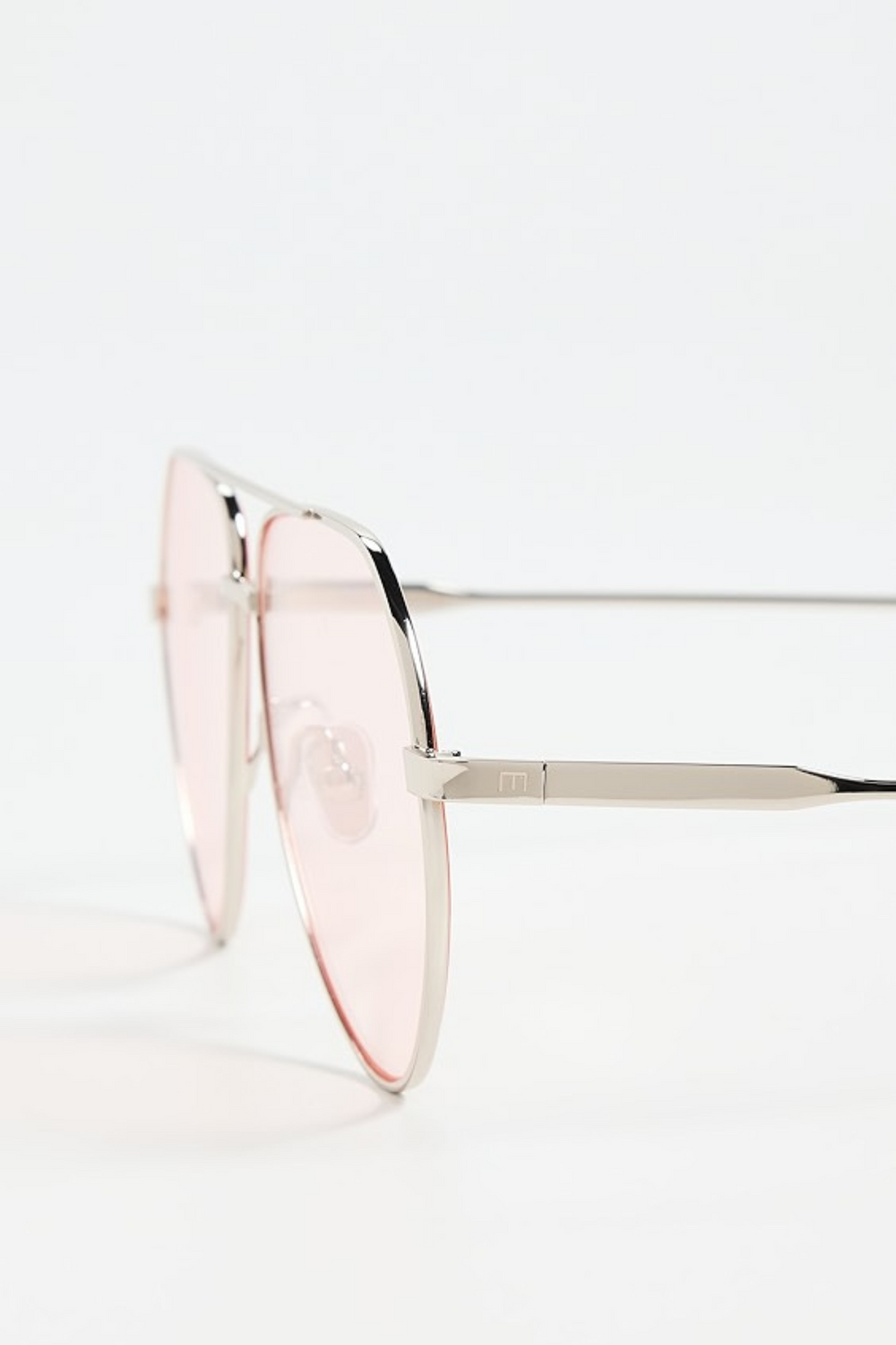 Sam in Silver Metal Pink Lens