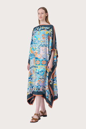 The Colorful Tiles Silk Kaftan