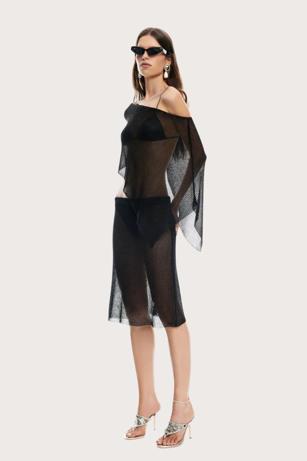 Luminous Poncho in Obsidian