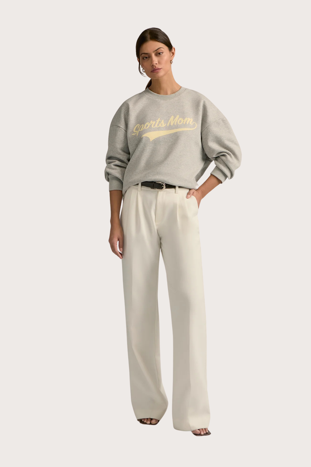 Sports Mom Sweatshirt Grey