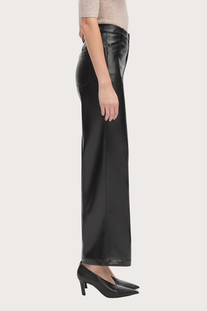 The Mischa Super High Rise Wide Leg Ankle in Raven