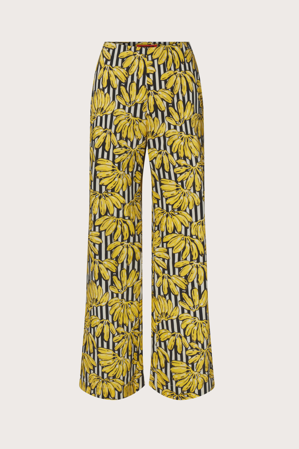 Pia Poplin Pant Banana Stripe
