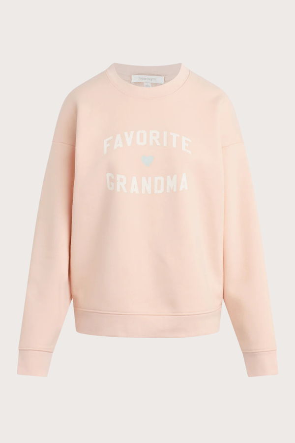 The Favorite Grandma Sweatshirt in Pale Pink Gardenia