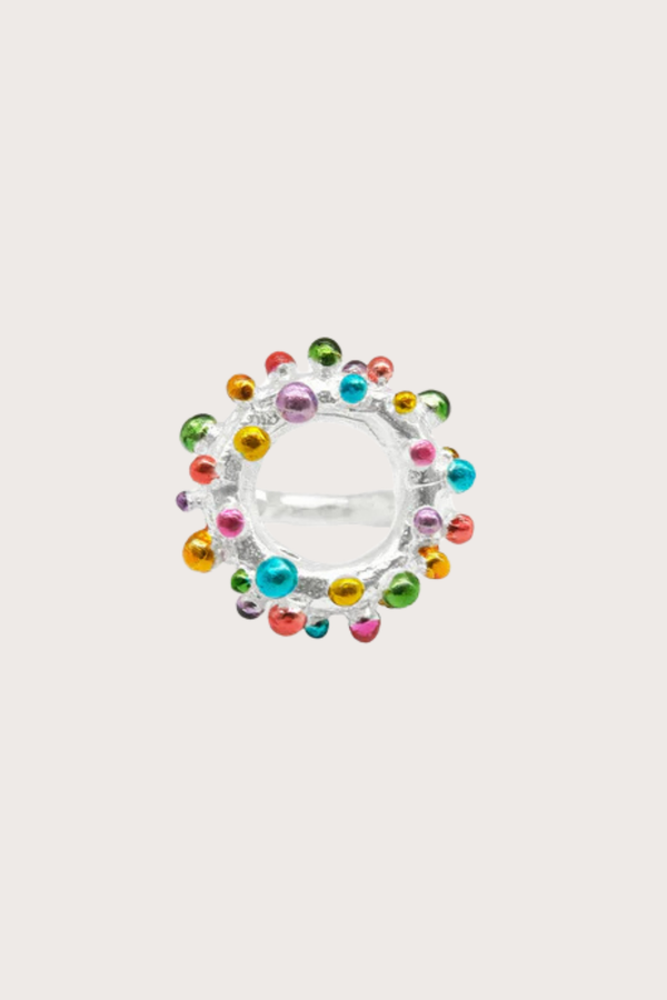 Earcuff AsteroiDS Plata - Rainbow Metalizado