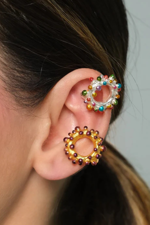 Earcuff AsteroiDS Plata - Rainbow Metalizado