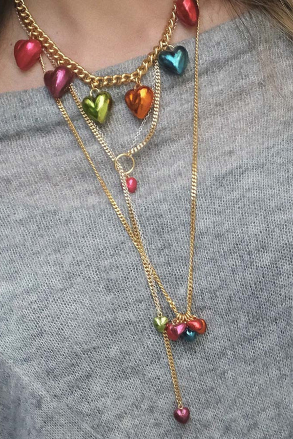 Choker Steel Hearts