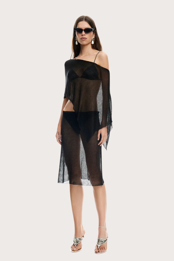 Luminous Poncho in Obsidian