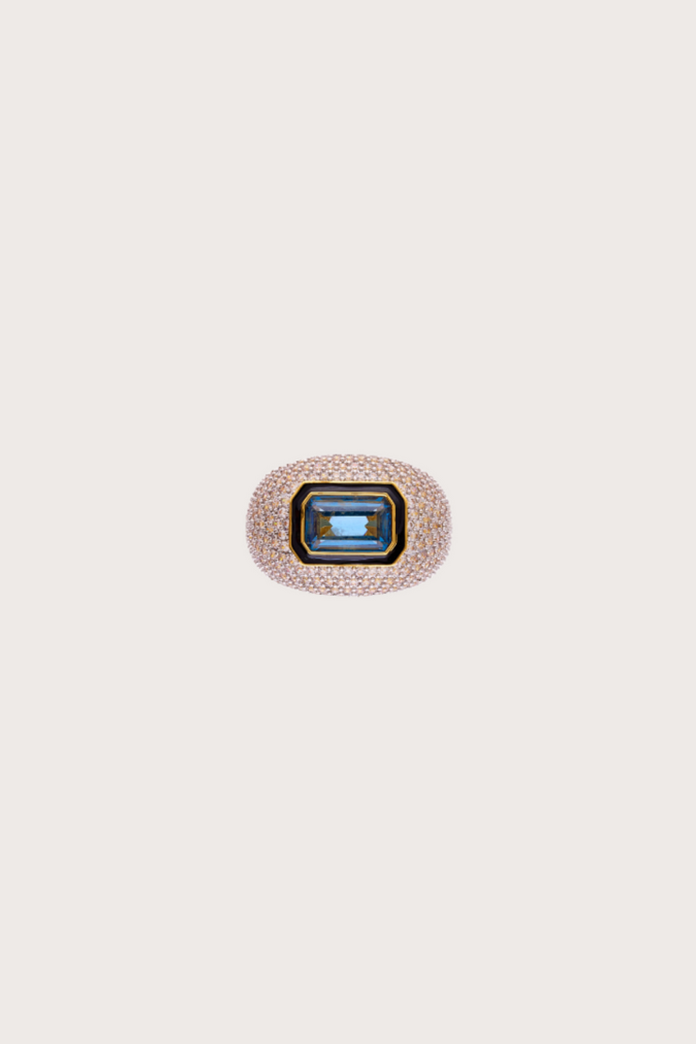 Sublime Misi Pave Crystal Acqua Ring