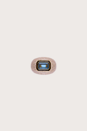Sublime Misi Pave Crystal Acqua Ring