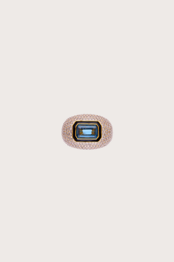 Sublime Misi Pave Crystal Acqua Ring