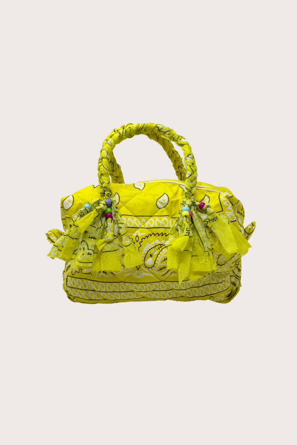 Bandana Quilted Mini Bag in Yellow