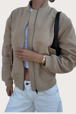 Worker Bomber in Light Tan