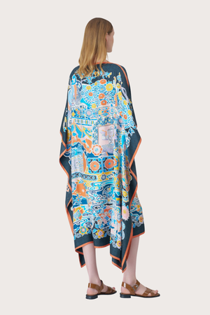 The Colorful Tiles Silk Kaftan