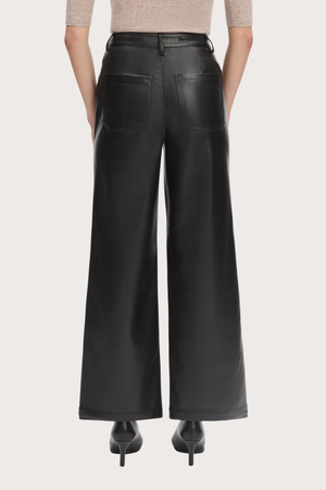 The Mischa Super High Rise Wide Leg Ankle in Raven