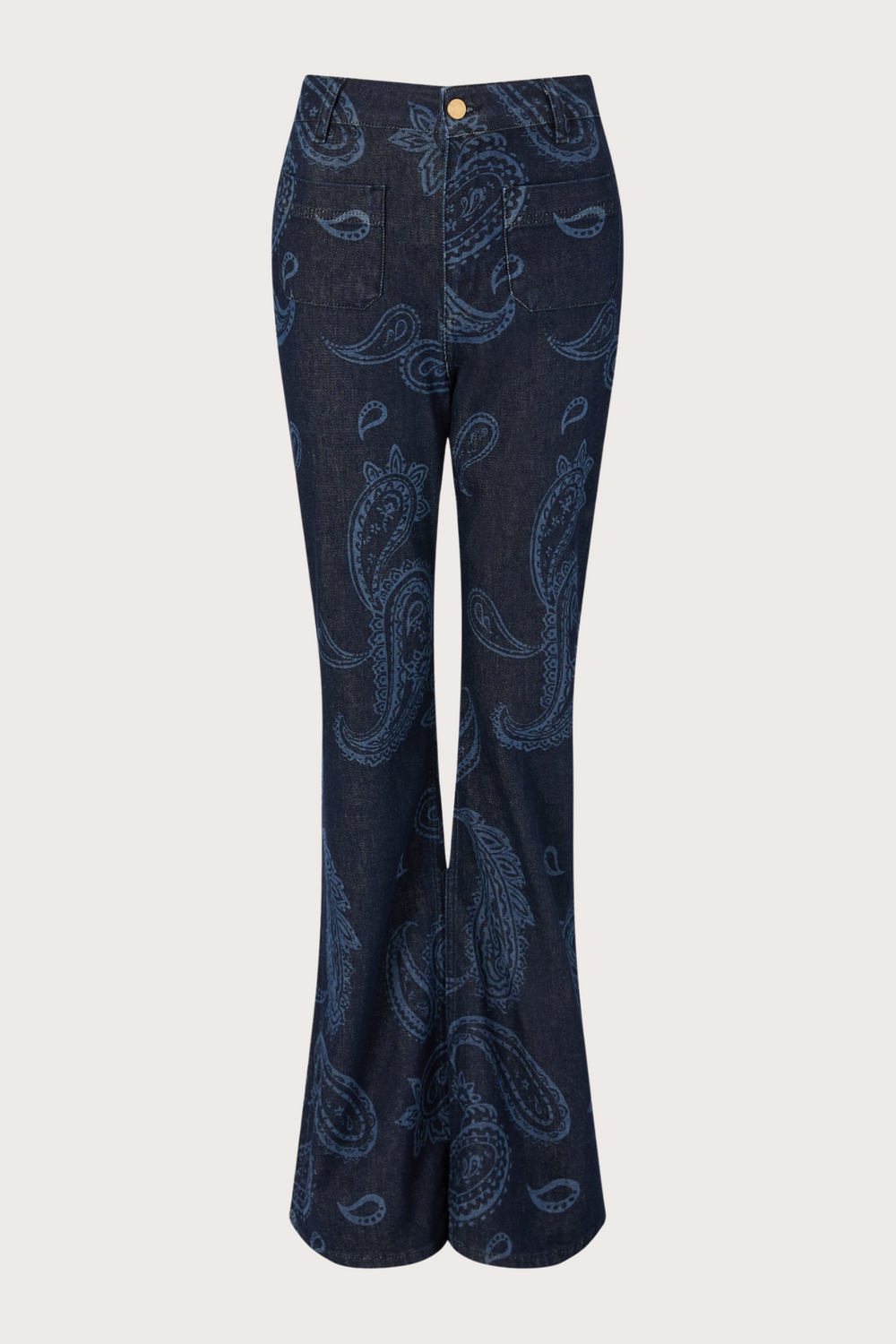 Jimi Indigo Paisley Laser Boyfriend Jeans