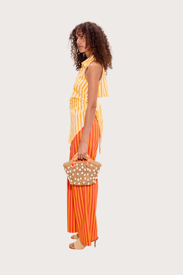 Loch Sleeveless Poplin Button Up in Sungold