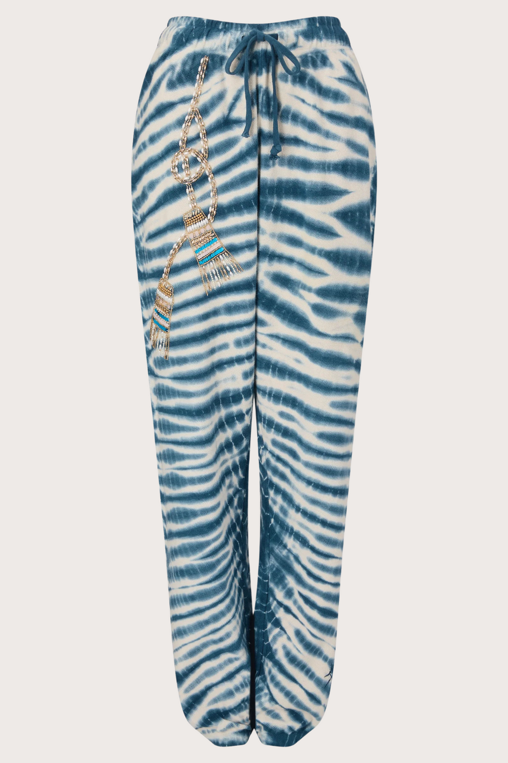 Janis Tassel Beaded Sweatpants