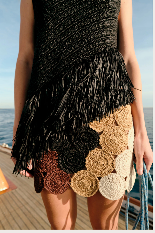 Beep Beep Mini Skirt in Earth Tone