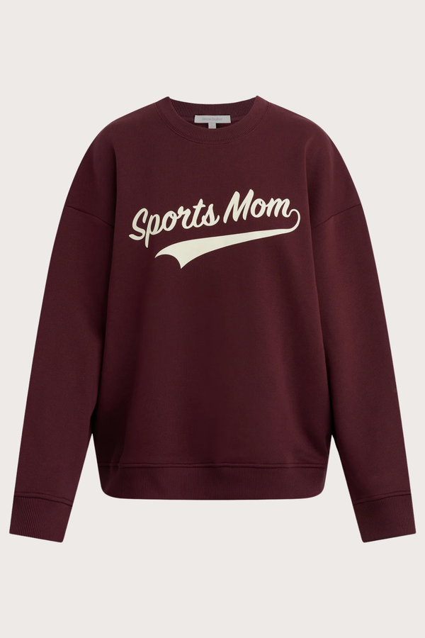 The Sports Mom Sweatshirt in Burgundy