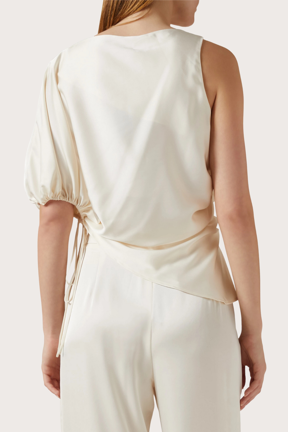 Lynn Satin Top in Ivory