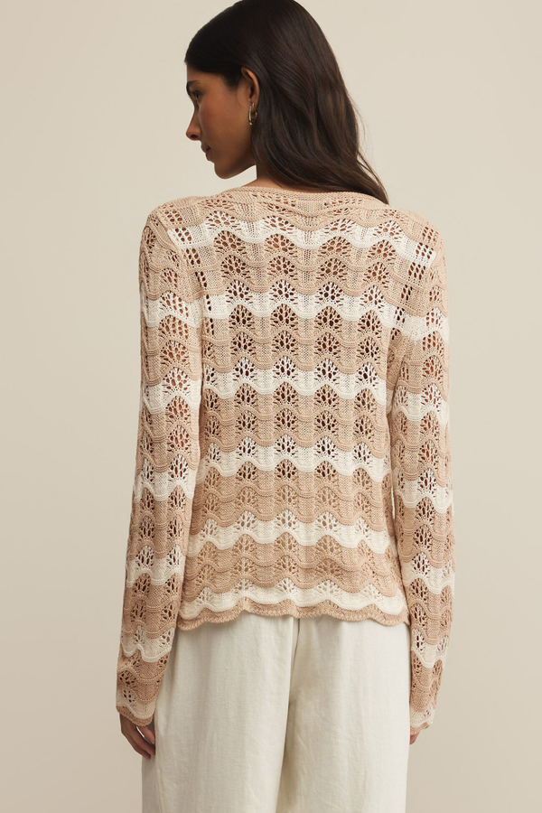 Azura Stripe Crochet Sweater