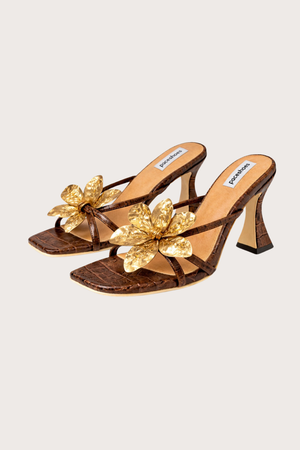 Garden Series in Coral Brown Croc