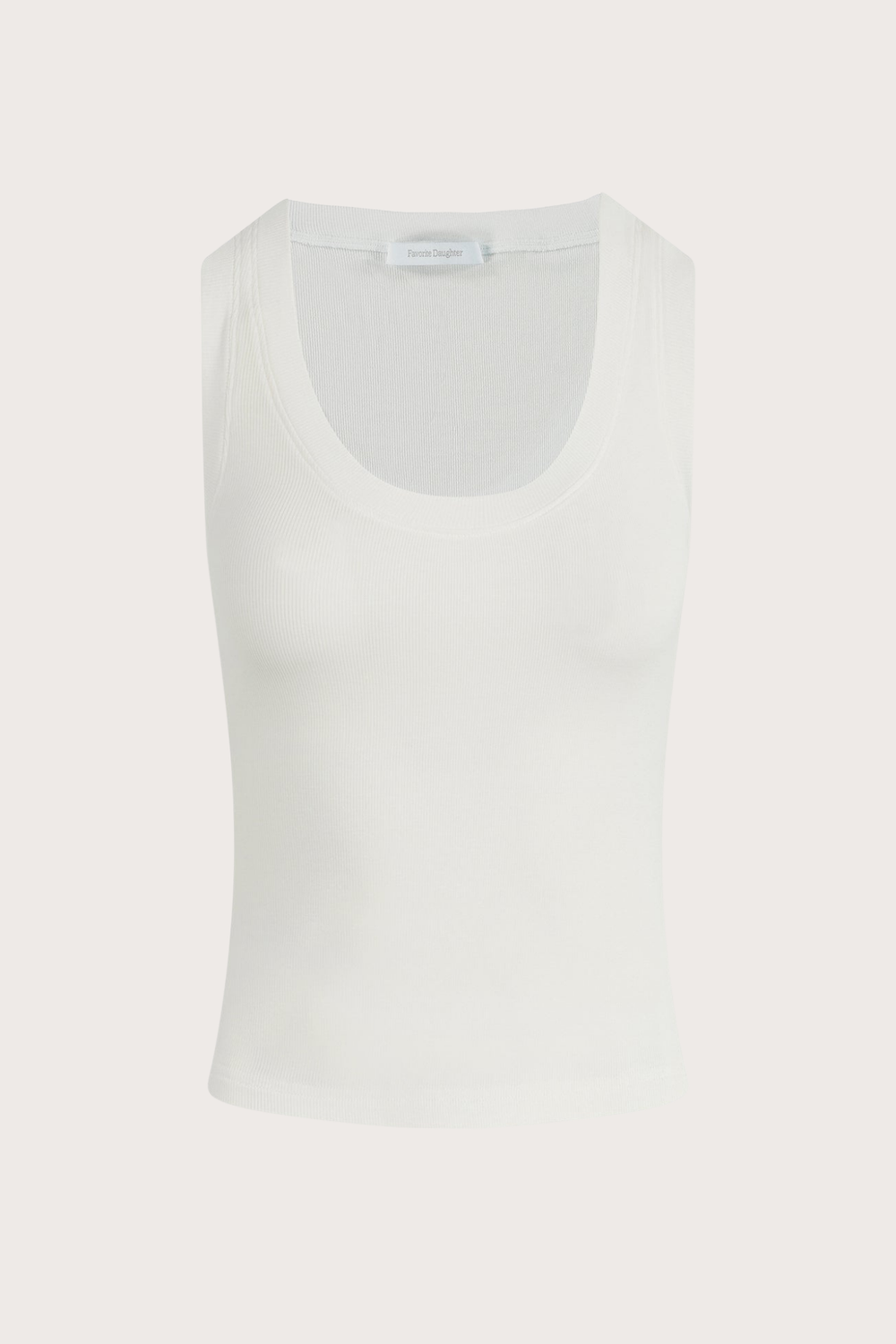 The Ribbed Tank in White