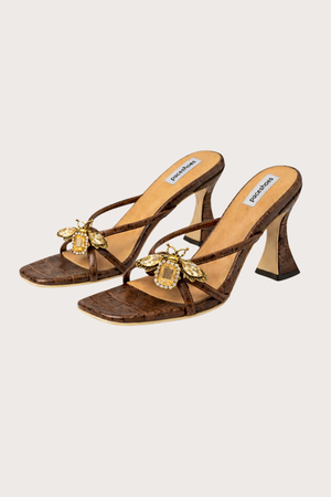 Garden Series in Coral Brown Croc