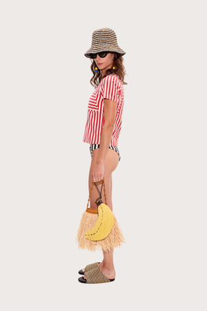 Kini Stripes Tee Venetian Red Stripe