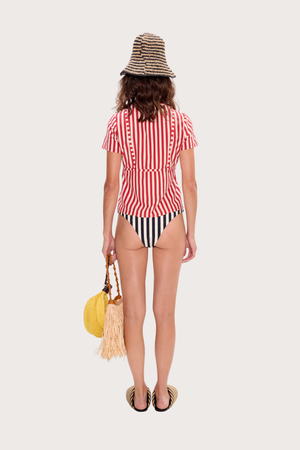 Kini Stripes Tee Venetian Red Stripe