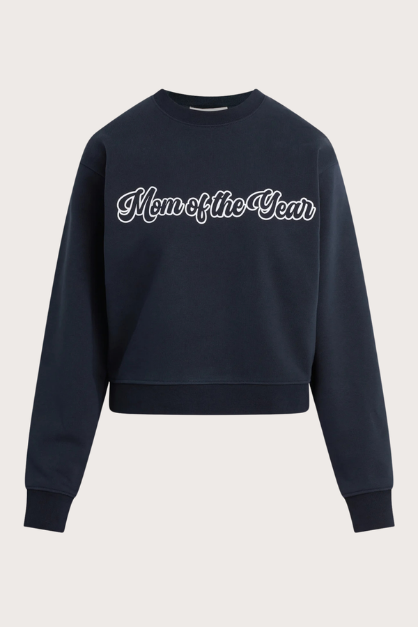 The Mom of The Year Varsity Sweatshirt in Navy