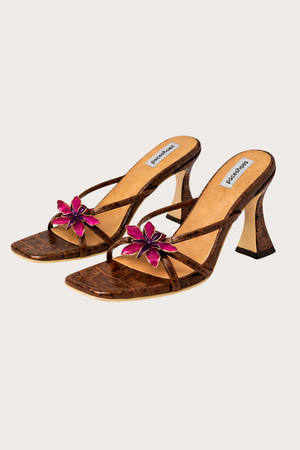 Garden Series in Coral Brown Croc