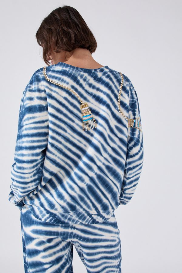 Tassel Beaded Sweatshirt