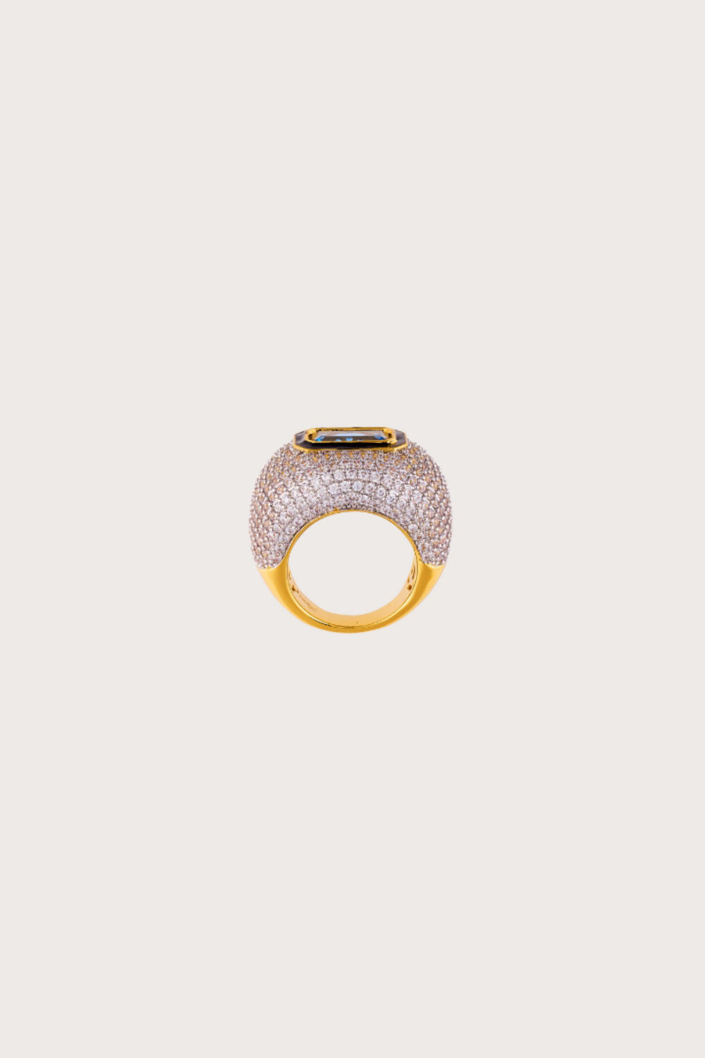 Sublime Misi Pave Crystal Acqua Ring