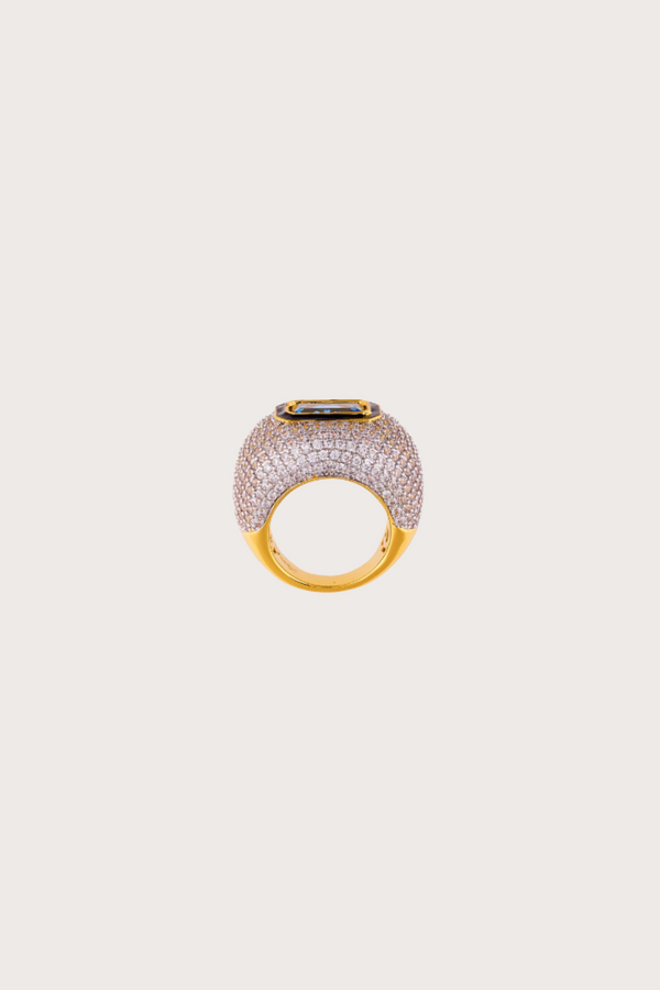 Sublime Misi Pave Crystal Acqua Ring