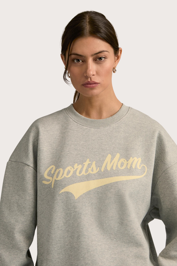 Sports Mom Sweatshirt Grey
