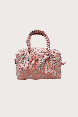 Bandana Quilted Mini Bag in Pink