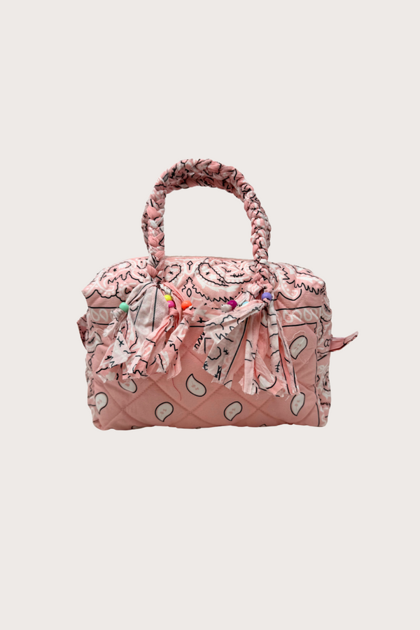 Bandana Quilted Mini Bag in Pink