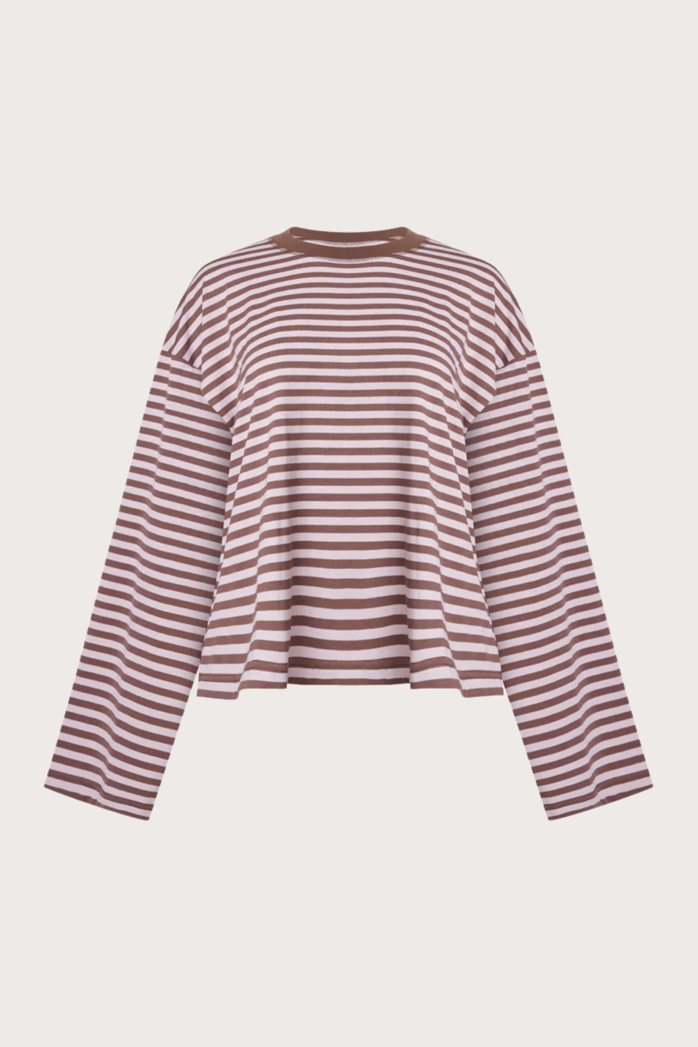 Bloom Long Sleeve in Chocolate Blush Stripe