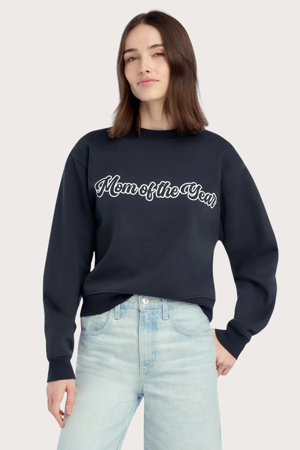 The Mom of The Year Varsity Sweatshirt in Navy