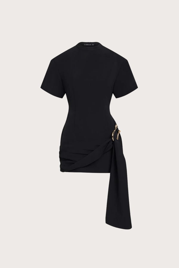 Martini Mini Dress in Onyx