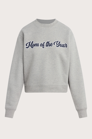 The Mom of The Year Varsity Sweatshirt in Heather Gray